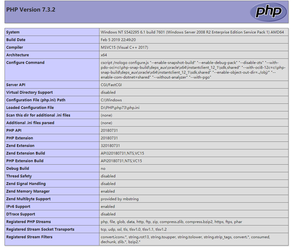 Win2008R2 IIS7.5 PHP7.3 配置ImageMagick及PHP-Imagick扩展